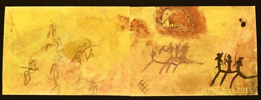 Travail sur la préhistoire : Fresques murales
